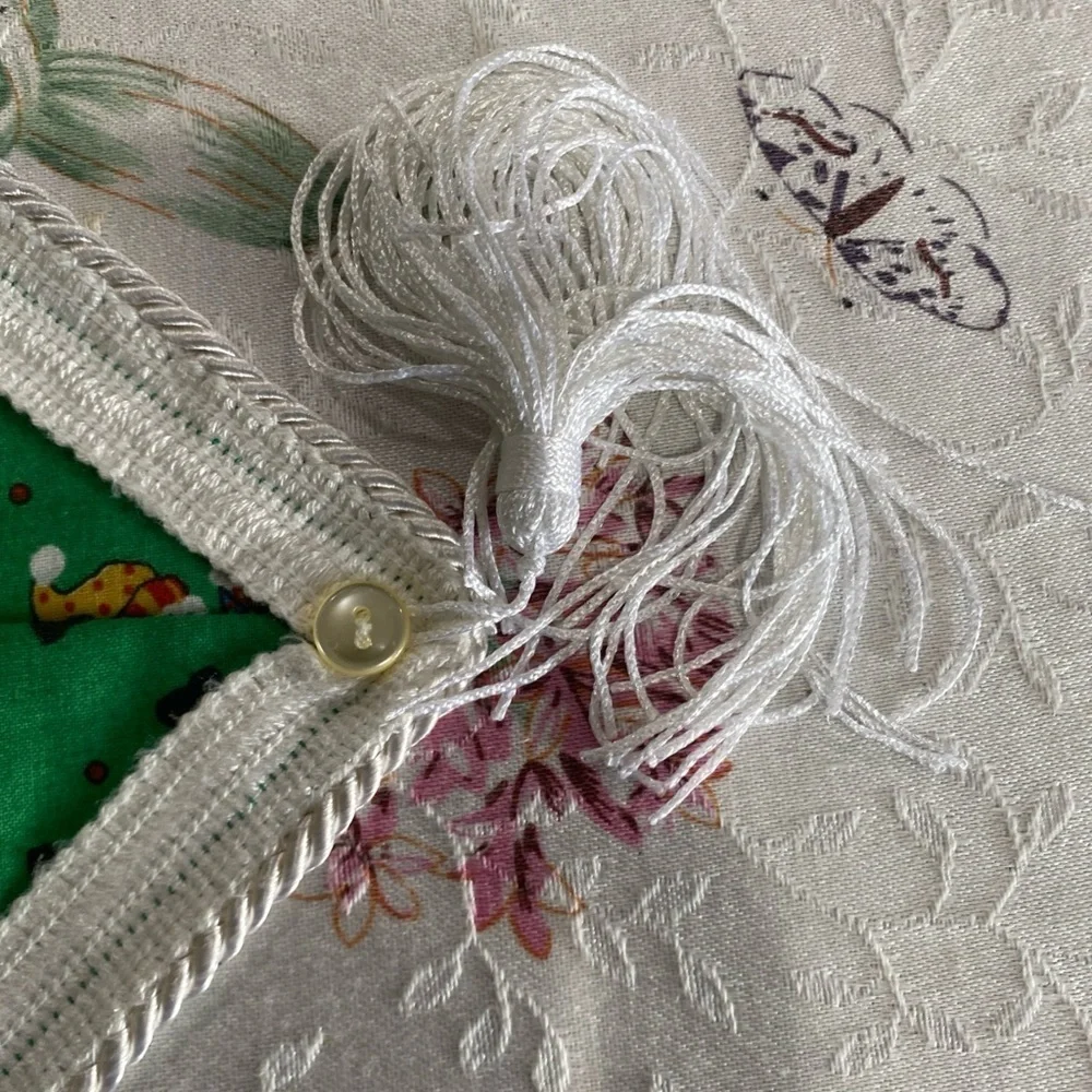 Vintage Christmas Village Table Runner‎ Tassels “Welcome Winter” Snowmen 13”x60”